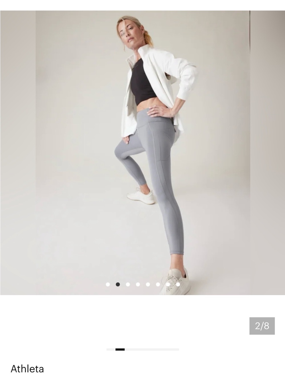 ATHLETA Ultimate Stash 7/8 Legging Coastline Blue Small